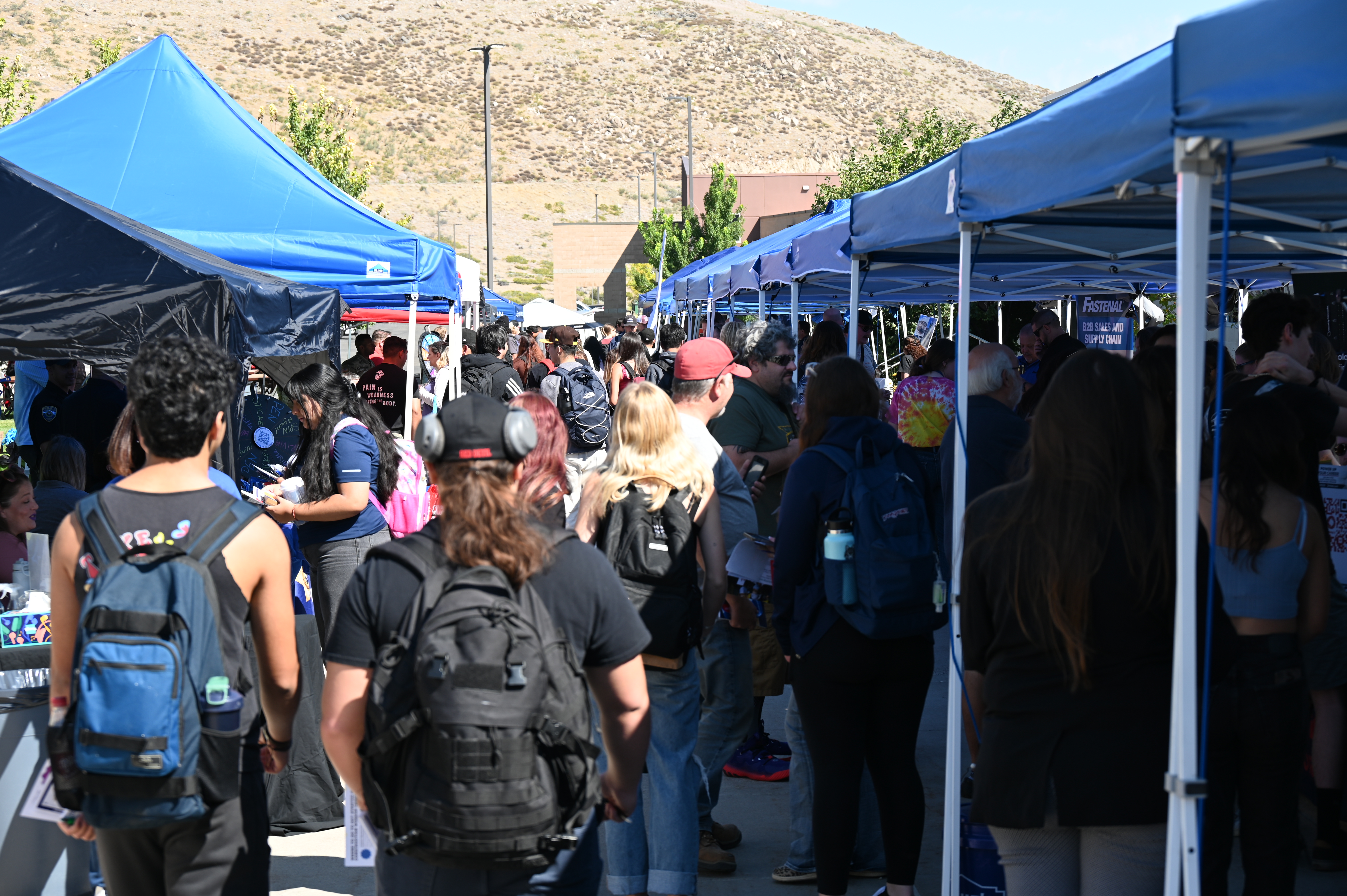 students at the fair