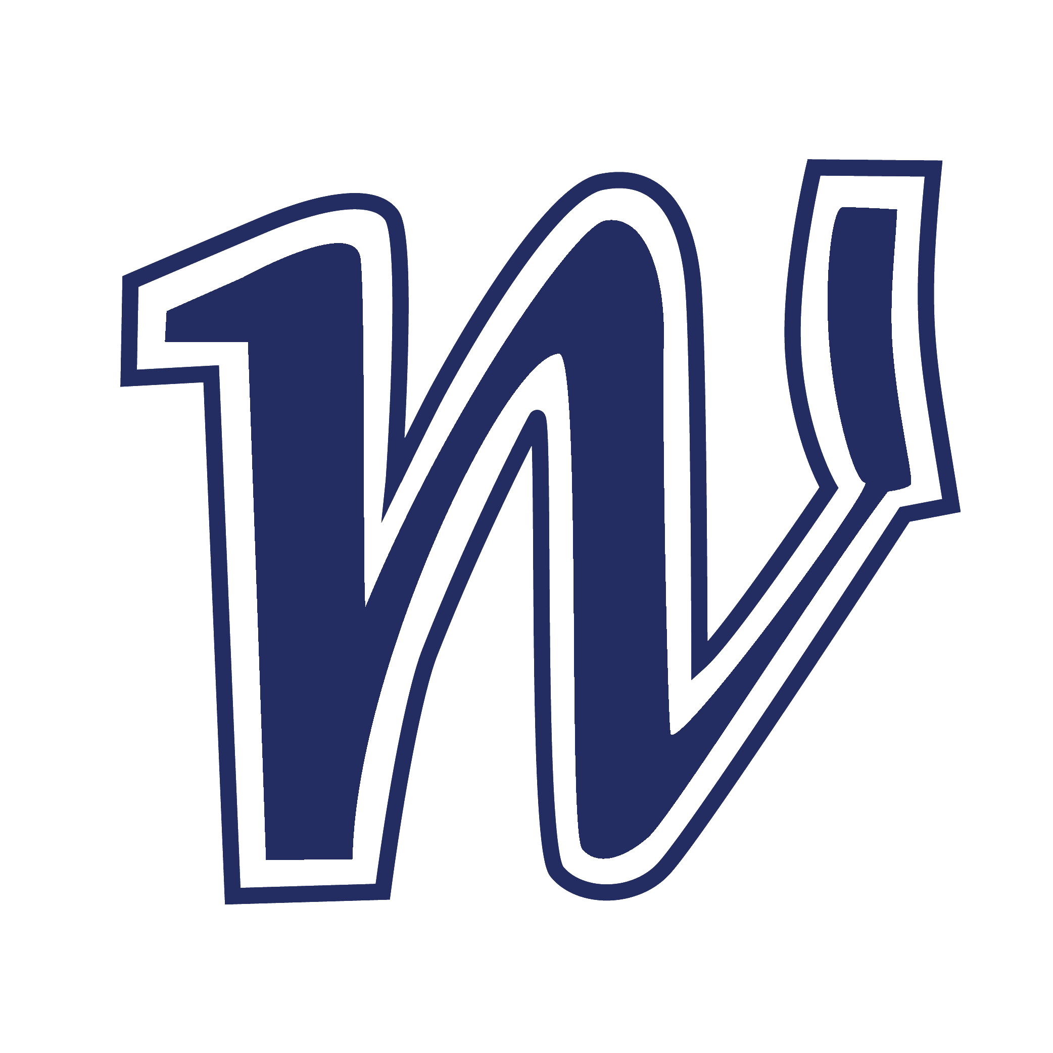 W Logo Blue and White