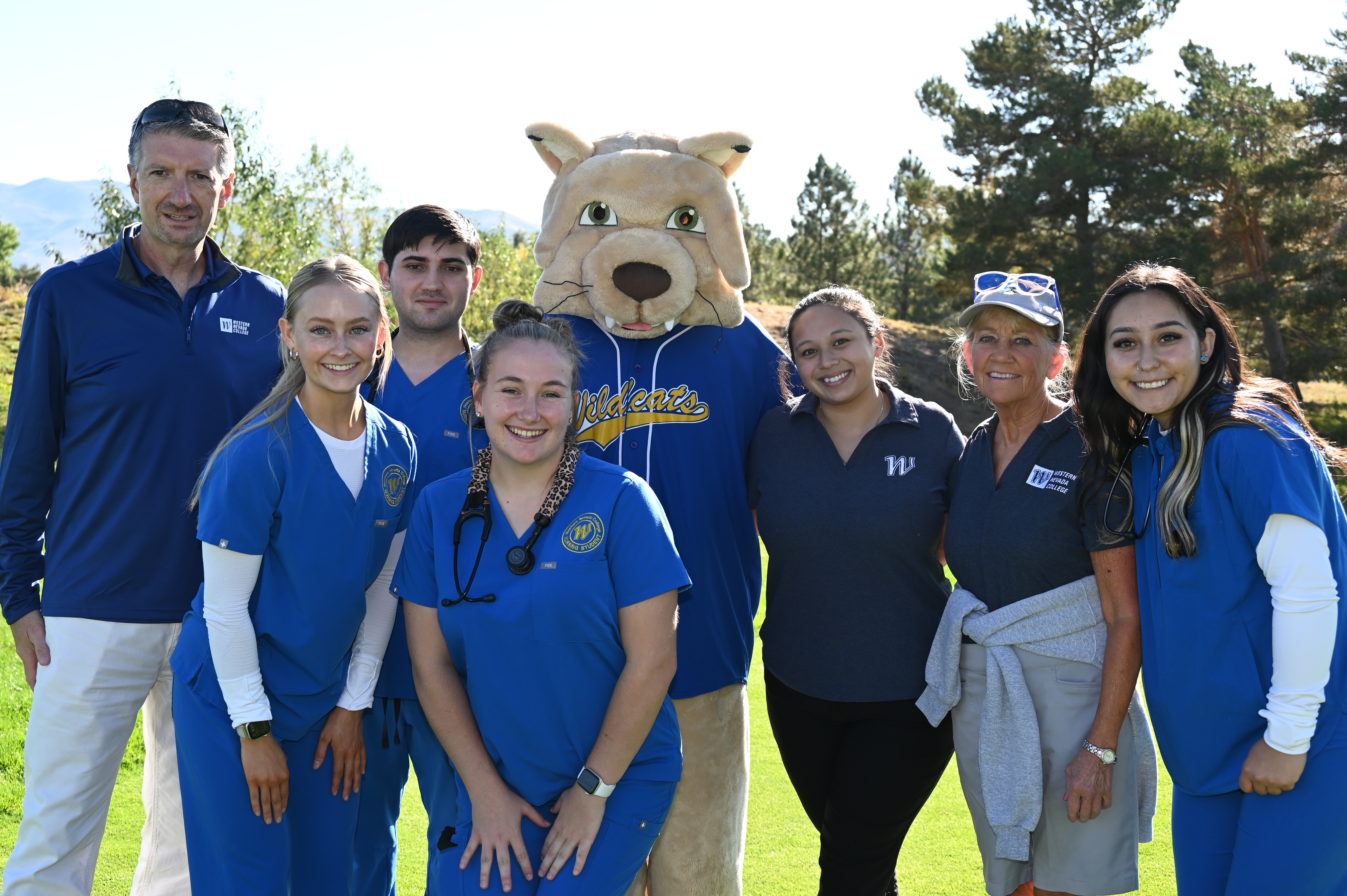 Nursing group with the president